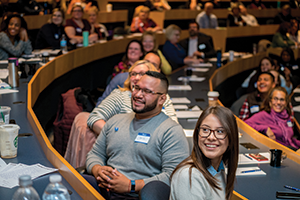 Harper students attend the 2018 Diversity Symposium featuring a speech by activist-scholar Michael Benitez and an overview of the Latinx task force recommendations.