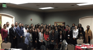 Dr. Bianca Evans-Donaldson, assistant dean for diversity and inclusion, and Emissaries for Graduate Student Diversity host a welcome event for Getting You into Indiana University participants. 