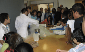 Students and teachers participate in the Neuroscience Symposia and Medical Center Student Tours as part of the Science Teacher Access to Resources at Southwestern Program at UT Southwestern Medical Center.