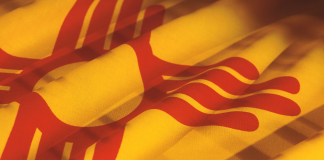 Graphic depicting the flag of New Mexico